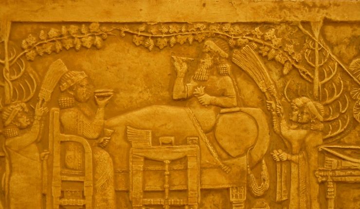 Plaster cast: Assurbanipal in the Arbour, photo: Altorientalisches Institut