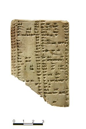 zur Vergrößerungsansicht des Bildes: Fragment der 15. Tafel von urra = hubullu (LAOS 1, Nr. 58), Rückseite. Foto: Altorientalisches Institut