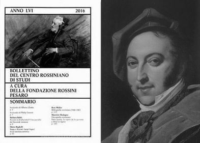 Cover: Bollettino del centro rossiniano di studi (2016) Vol. 56 & Gioachino Rossini, Gemälde um 1820. (Museo internazionale e biblioteca della musica, Bologna)