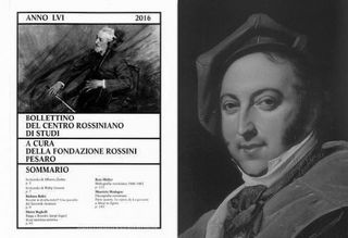 Cover: Bollettino del centro rossiniano di studi (2016) Vol. 56 & Gioachino Rossini, Portrait um 1820. (Museo internazionale e biblioteca della musica, Bologna)