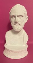 Gipsabguss aus dem Museumsshop der kleinformatigen Büste des griechischen Redners Demosthenes