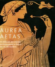 Cover des Hefts "Aurea Aetas" mit einer Frauenfigur im rotfigurigen Stil