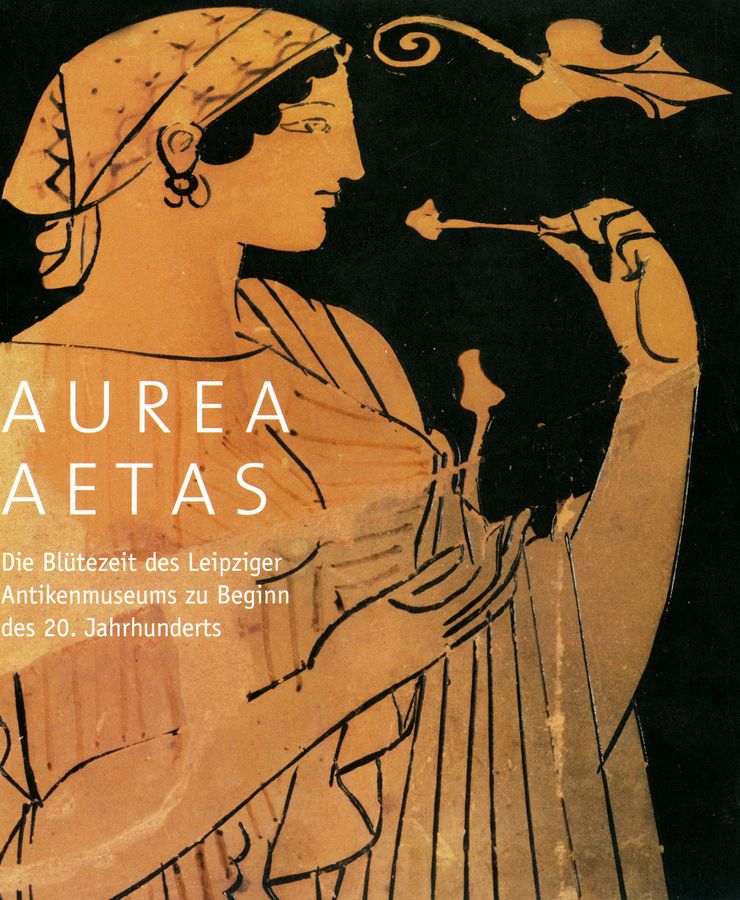 zur Vergrößerungsansicht des Bildes: Cover des Hefts "Aurea Aetas" mit einer Frauenfigur im rotfigurigen Stil