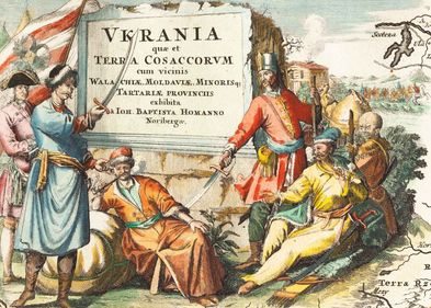Ukrania quae et Terra Cosaccorum cum vicinis Walachiae, Moldoviae, Johann Baptiste Homann, Nürnberg 1720; Wikimedia Commons (public domain)