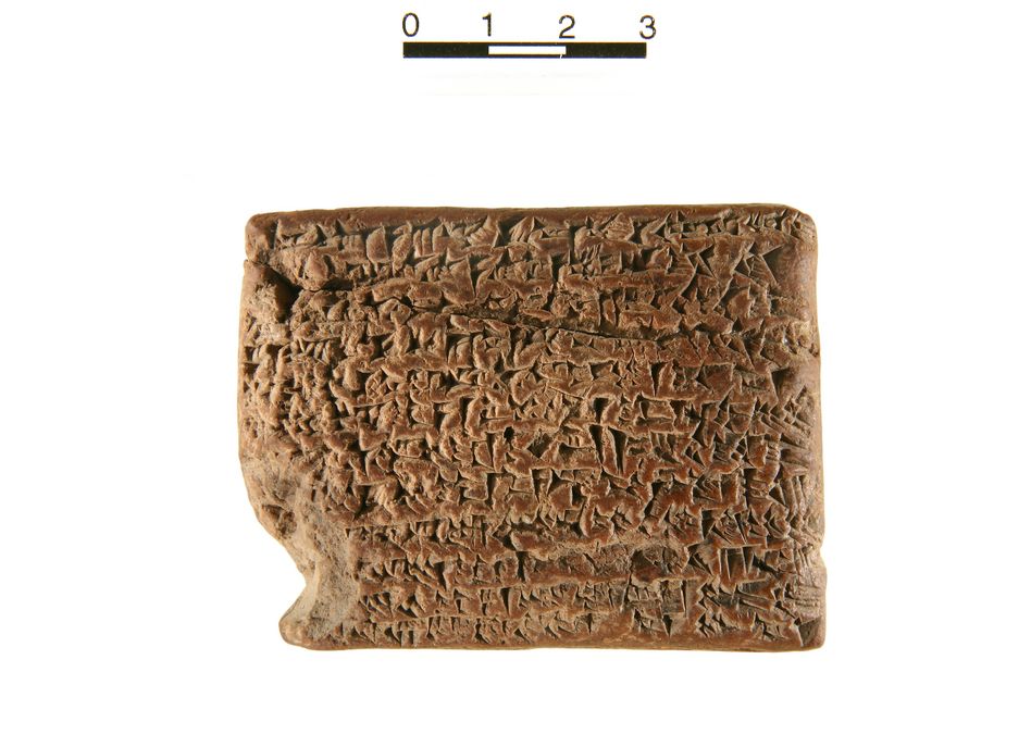 enlarge the image: Late Babylonian house sale document (LAOS 1, no. 54), obverse. Photo: Altorientalisches Institut