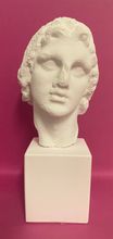Gipsabguss aus dem Museumsshop kleinformatiges Porträt Alexanders des Großen