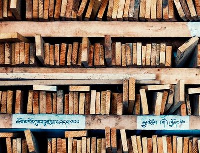 Holzstempel für den Druck von tibetischen Texten, © Adobe Stock, Foto: simanlaci