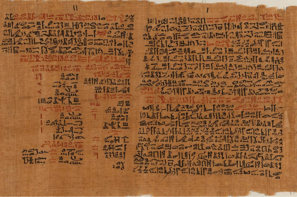 Ausschnitt aus dem Papyrus Ebers
