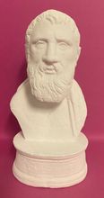 Gipsabguss aus dem Museumsshop einer kleinformatigen Büste des griechischen Philosophen Zenon