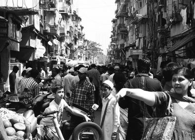 Crowded Street in Mumbai, India