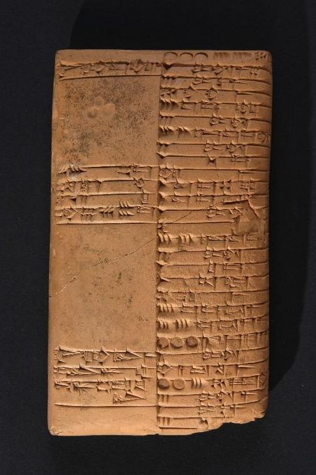 enlarge the image: Sumerian administrative text (LAOS 1, no. 2), reverse. Photo: Altorientalisches Institut