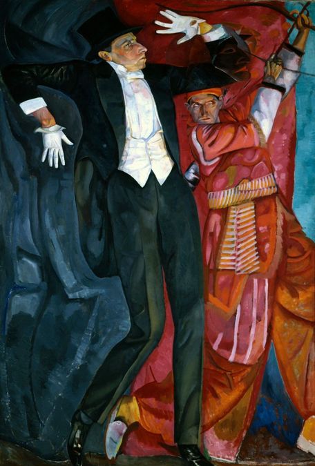 zur Vergrößerungsansicht des Bildes: Von Boris Grigorjew gemaltes Portrait des russischen Theatermachers Vsevolod E. Meyerhold, gemalt von Boris Grigorjew