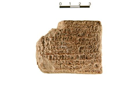 enlarge the image: Late Babylonian slave sale contract (LAOS 1, no. 57), reverse. Photo: Altorientalisches Institut